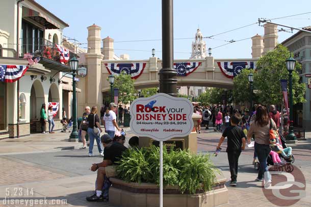 Buena Vista Street was decked out in Red, White, and Blue too.