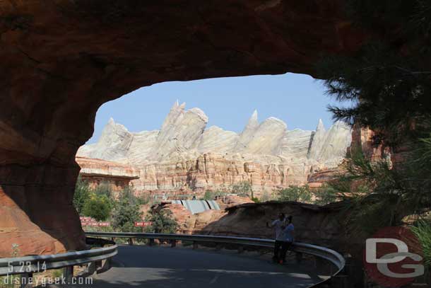 All was quiet heading into Cars Land.