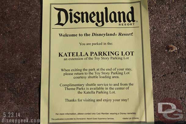 I finally got around to reading the paper I was given when I entered the parking lot.  I thought it was to explain the crowd, but instead it was to say where I was parking.