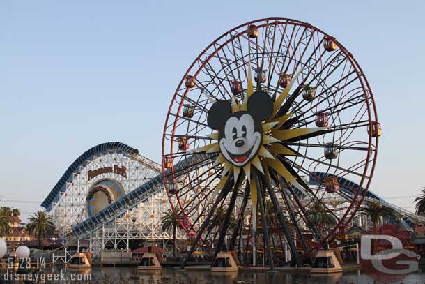 Paradise Pier this evening.