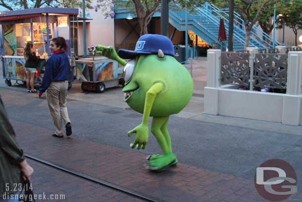 Mike was heading out to his Monsters University photo location.