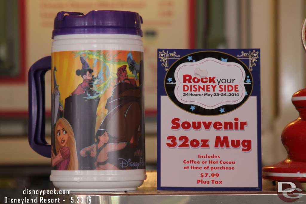 The other big promotion today was this large 32oz mug.  A majority of the dining locations and carts featured it.