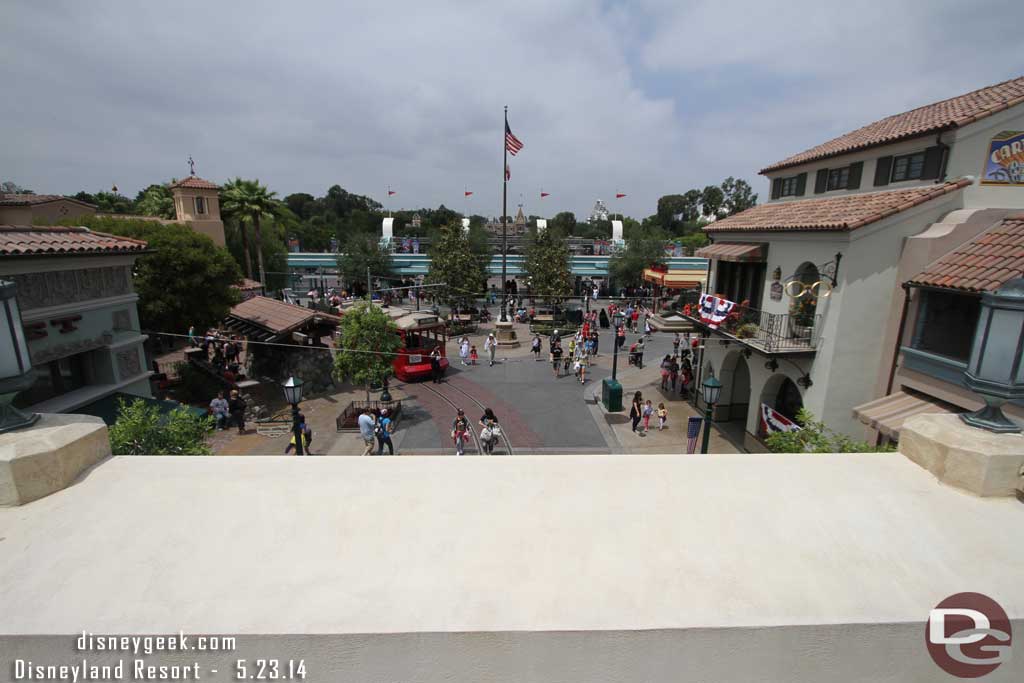 A check of Buena Vista Street as I crossed over onboard the Monorail.