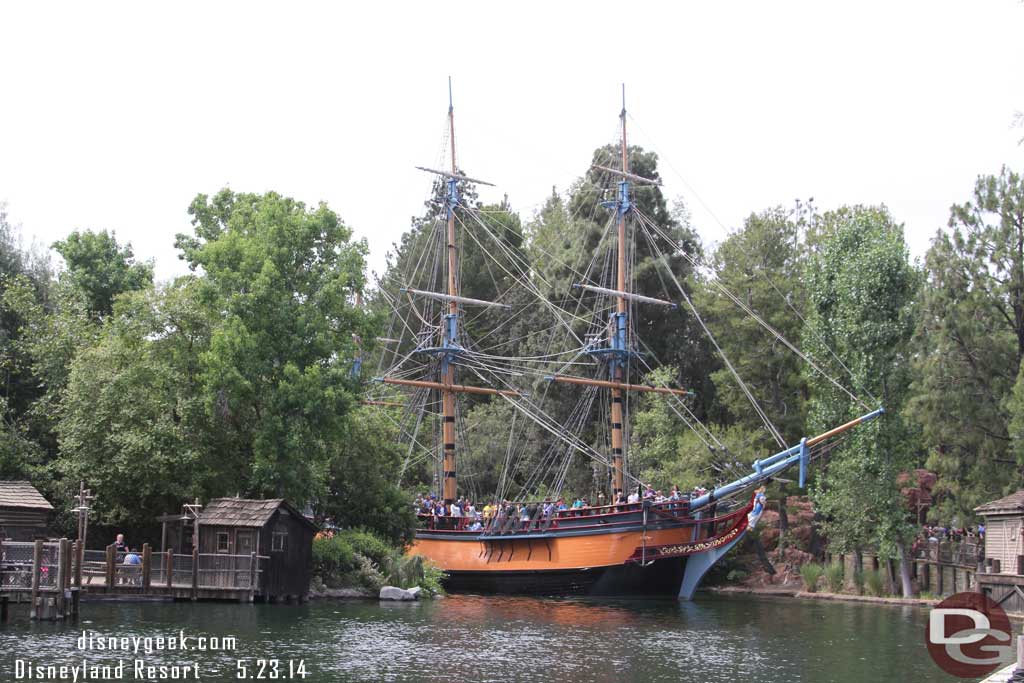 The Columbia and Mark Twain as well as Canoes were all in operation today.