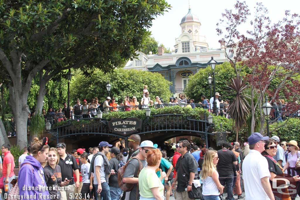 Pirates has reopened and had a 25 minute wait and a lot of guests moving around.