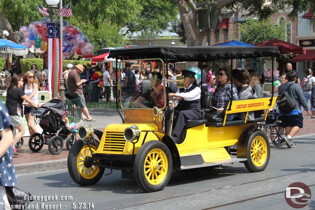 Due to there being no early Soundsational today the Main Street vehicles were running still.