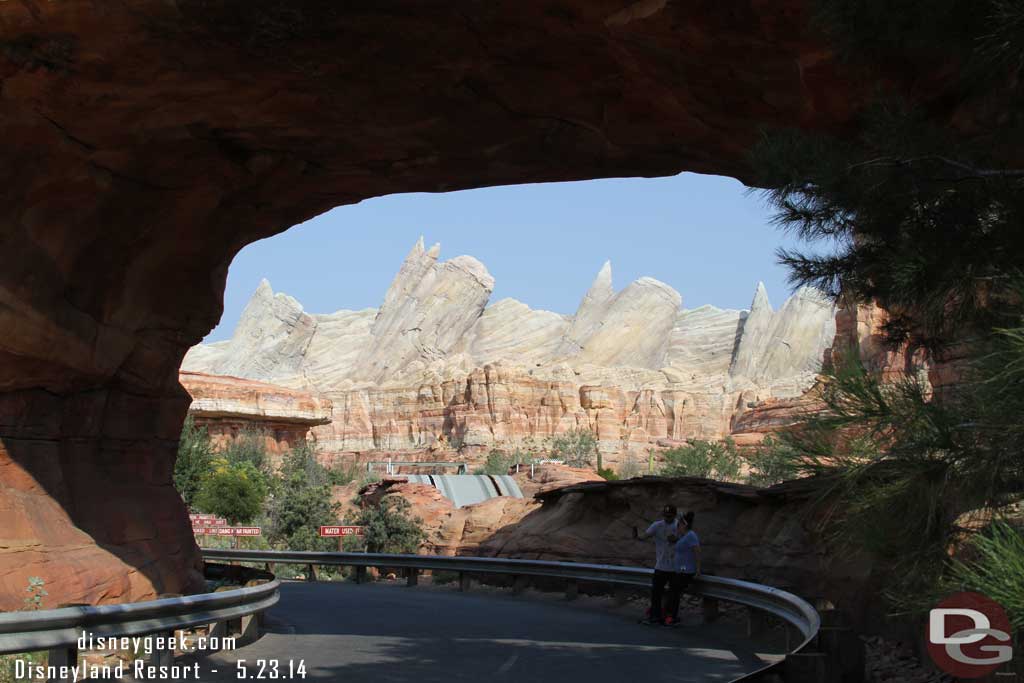 All was quiet heading into Cars Land.