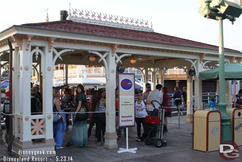 A line to meet characters.  None in sight but assuming it was Woody or Jessie since they tend to be in this area.