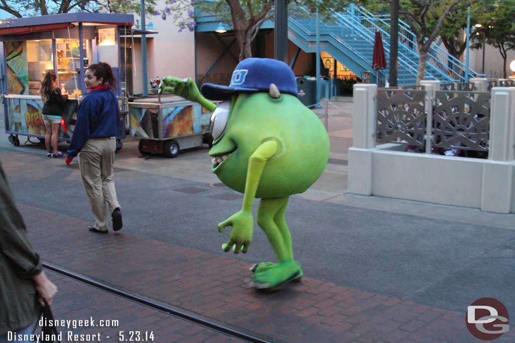 Mike was heading out to his Monsters University photo location.