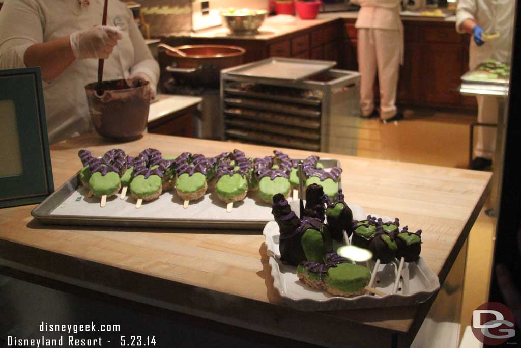 Maleficent treats being prepared in Trolley Treats.