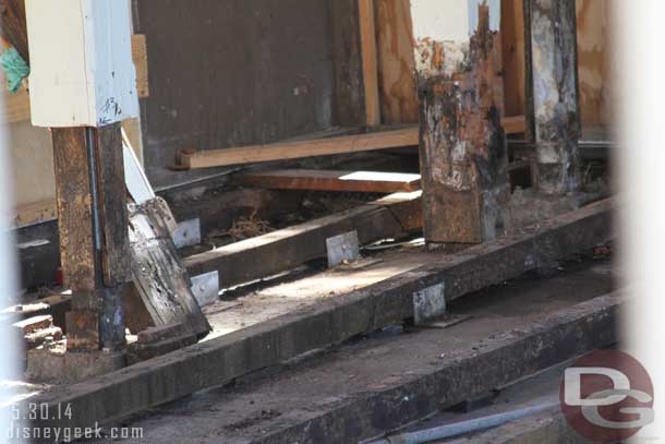 No real visible progress out on the Pier with the gazebo area they are working on.  Here is a look around the wall.