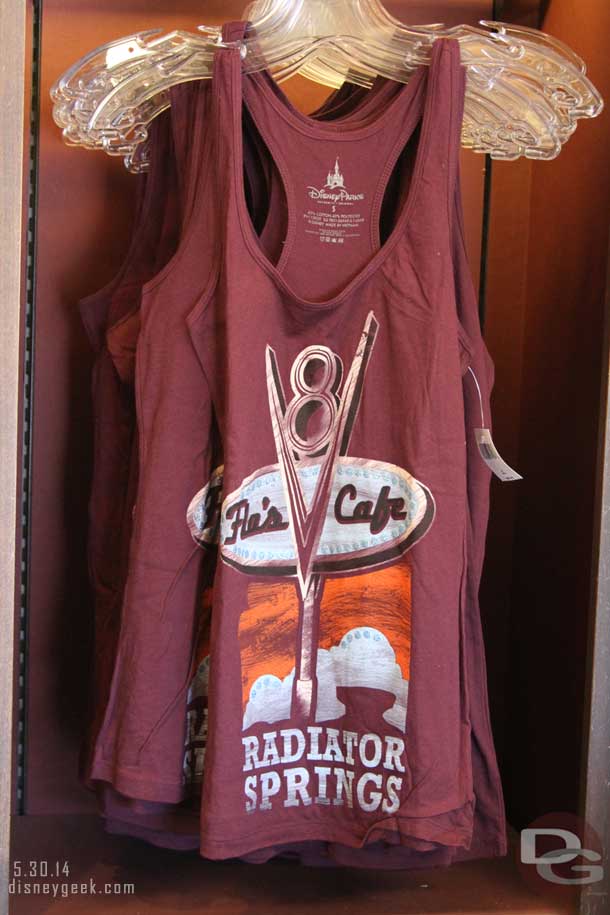 A look at some merchandise in the Radiator Springs Curios