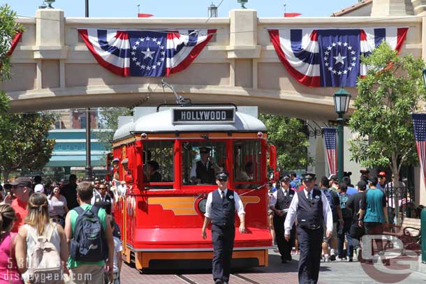 Red Car News Boys making their way up Buena Vista Street