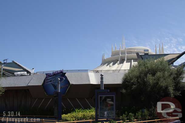 Space Mountain is closed until July.  No signs of work on the exterior.