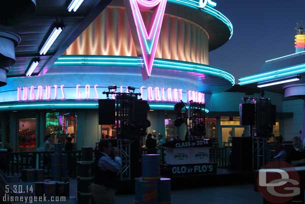 Grad Nite had started to take over the park.  Dance areas were being set up.  