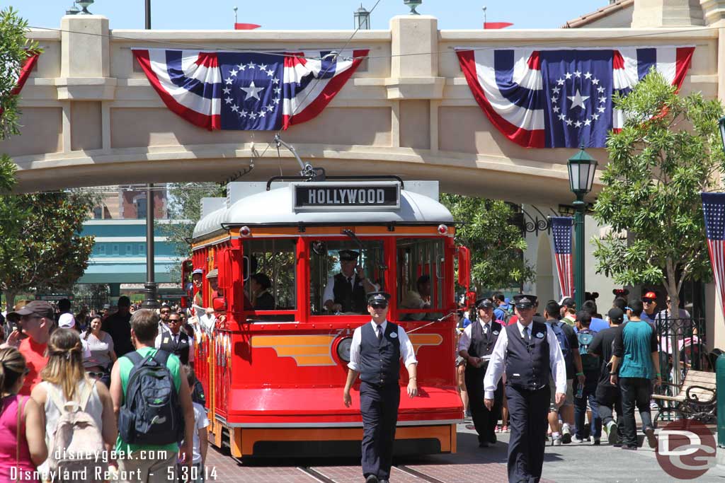 Red Car News Boys making their way up Buena Vista Street