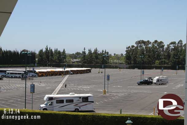 Noticed the Pinocchio Lot was rather empty this afternoon.  Not that many Grad Nite buses yet.