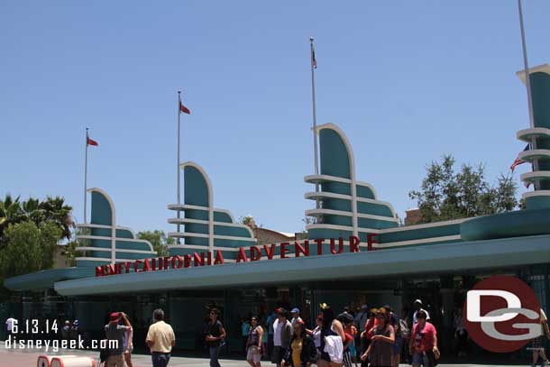 First stop today Disney California Adventure.