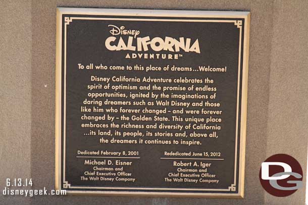 The park is coming up on 2 years since the re-dedication and opening of Cars Land and Buena Vista Street this weekend.