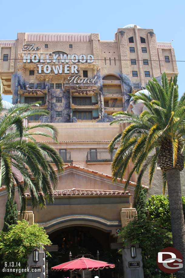 Tower of Terror was not operating when I walked by.