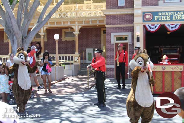 Chip and Dale with the Hook & Ladder Co.