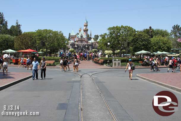 Crossing Main Street.