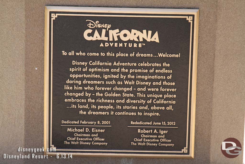 The park is coming up on 2 years since the re-dedication and opening of Cars Land and Buena Vista Street this weekend.