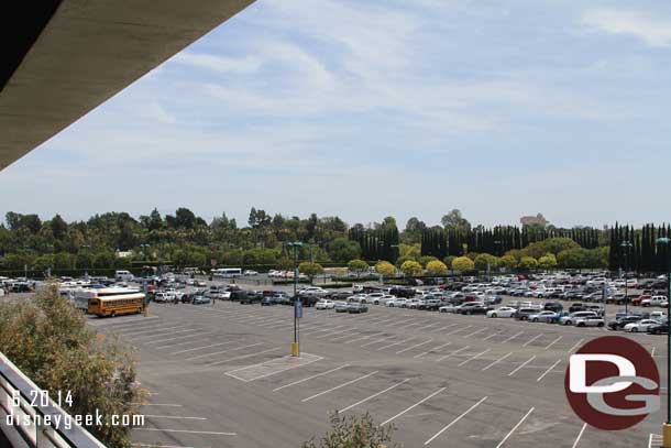 Arriving at the Disneyland Resort.  Not many buses in the Pinocchio lot today.  Grad Nite season wrapped up yesterday.