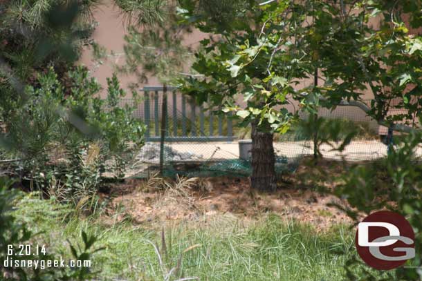 There was some work going on near the Grand Californian. I could not see through the trees except for this temporary fence. 