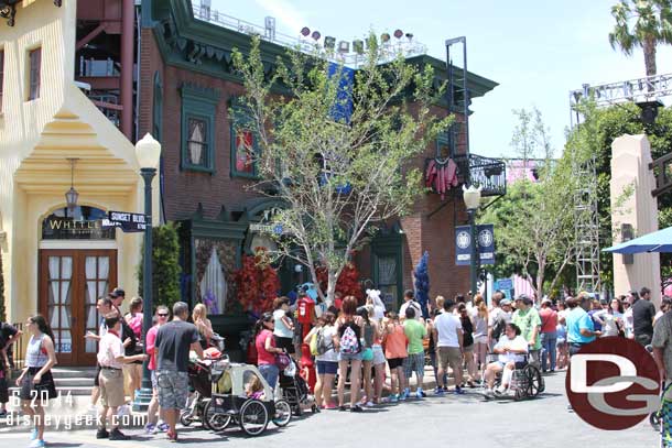 A good size line for the Monsters University Meet and Greet.