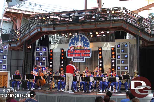 Showtime for the 2014 All-American College Band.  Today was their second day in the park.  They will be performing Tuesday through Saturday from now through early August.