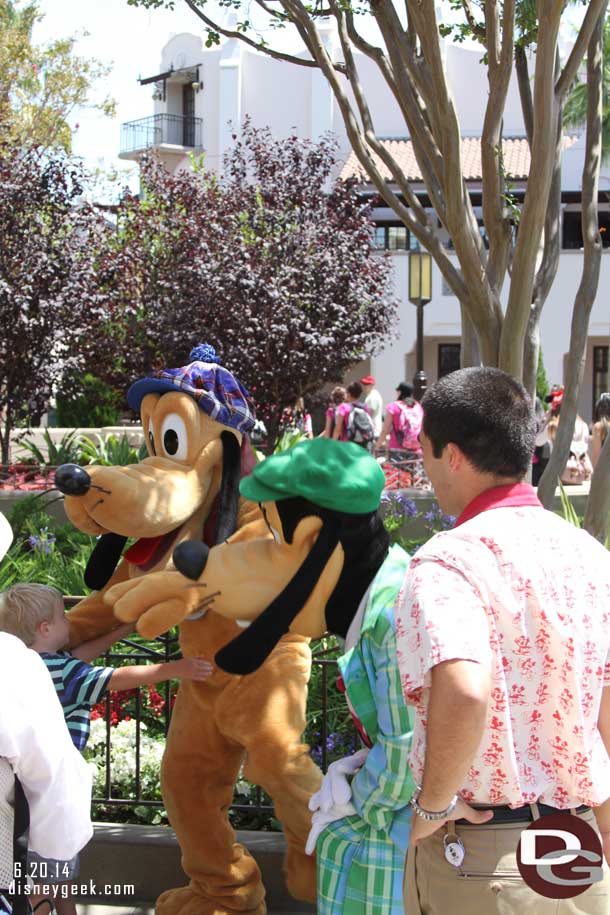 Pluto was out with Goofy.