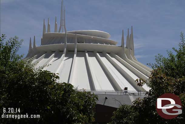 Looks like they wrapped up the first pass at cleaning Space Mountain.