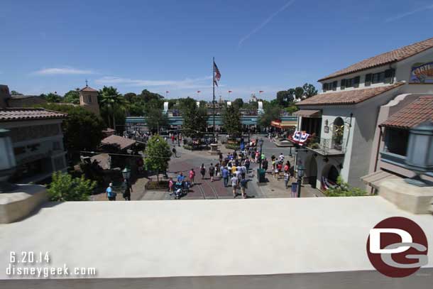 Buena Vista Street from the Monorail