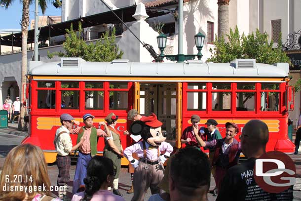 The Red Car News Boys were performing when I returned to Carthay Circle.