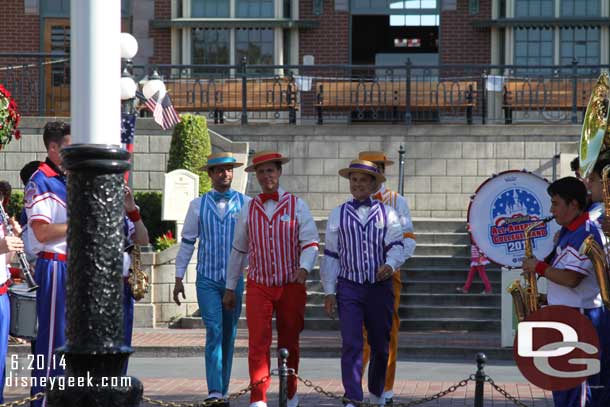 The Dapper Dans of Disneyland arriving at the ceremony.