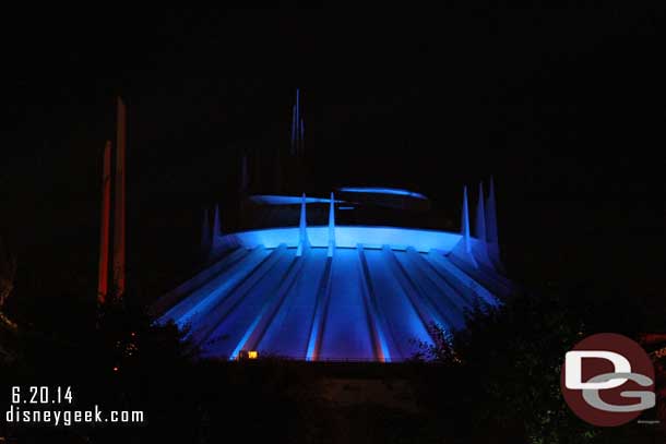 Space Mountain this evening.  Looked odd to me with no Captain EO neon in front.