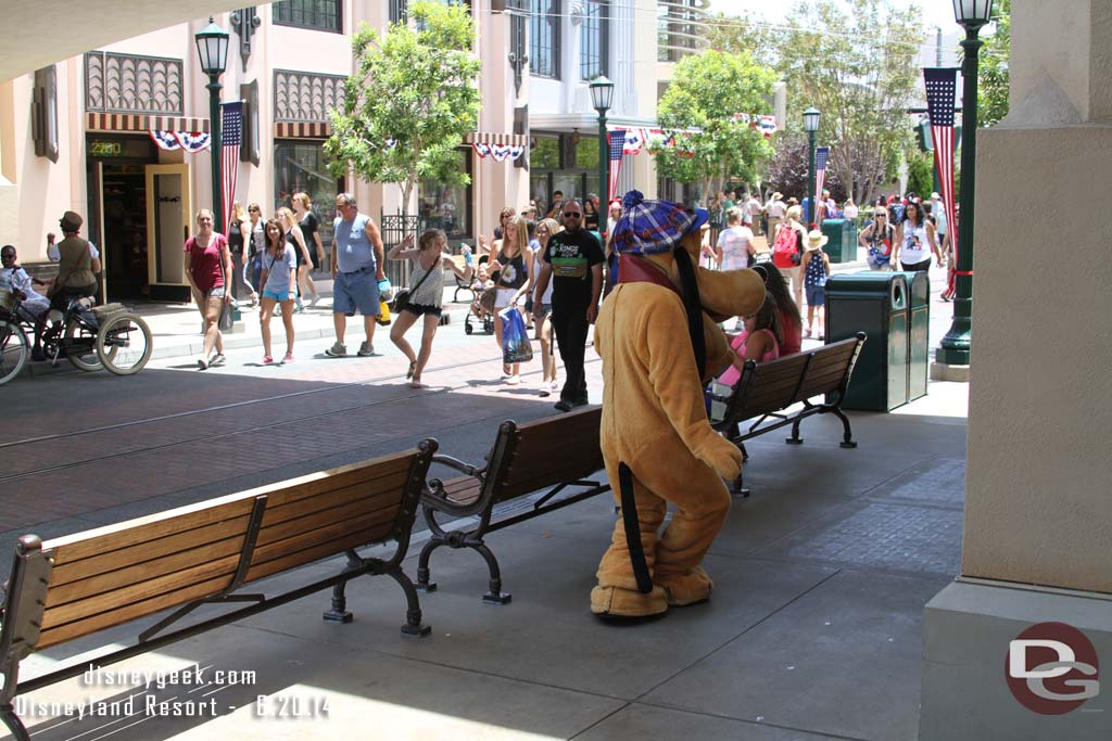 Pluto was walking along (I think I crossed paths with him three or four times over the course of the day).