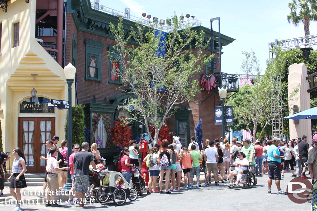 A good size line for the Monsters University Meet and Greet.