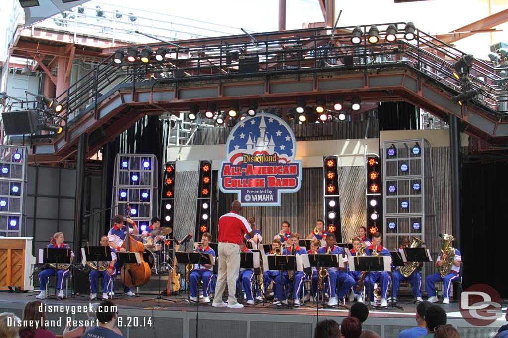 Showtime for the 2014 All-American College Band.  Today was their second day in the park.  They will be performing Tuesday through Saturday from now through early August.