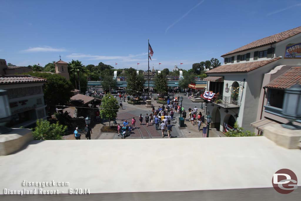 Buena Vista Street from the Monorail