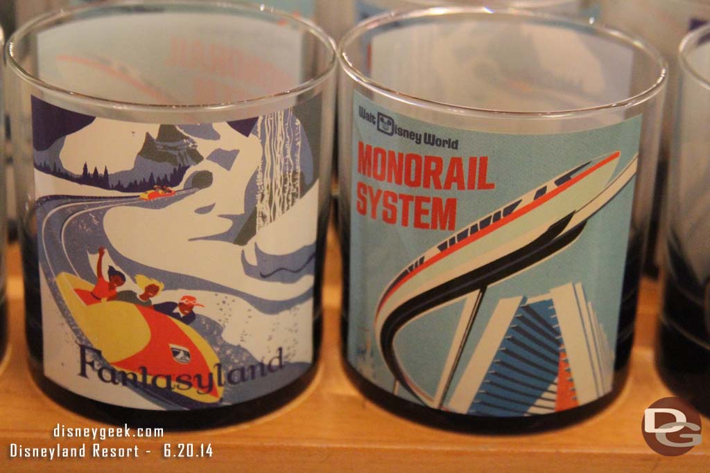 Thought the choice of Disneyland Fantasyland and WDW Monorail System on the same glass was odd.