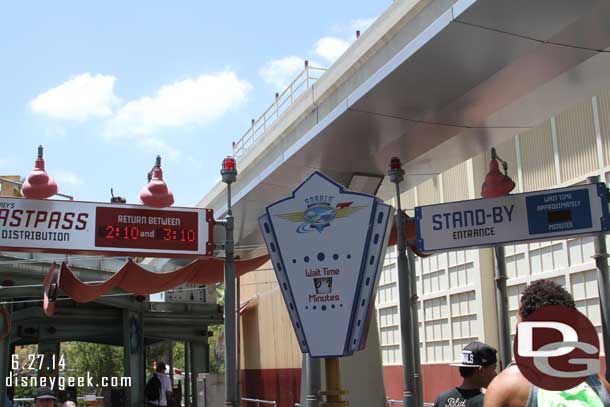 The digital wait time sign was off at Soarin and they had a traditional sign up instead.