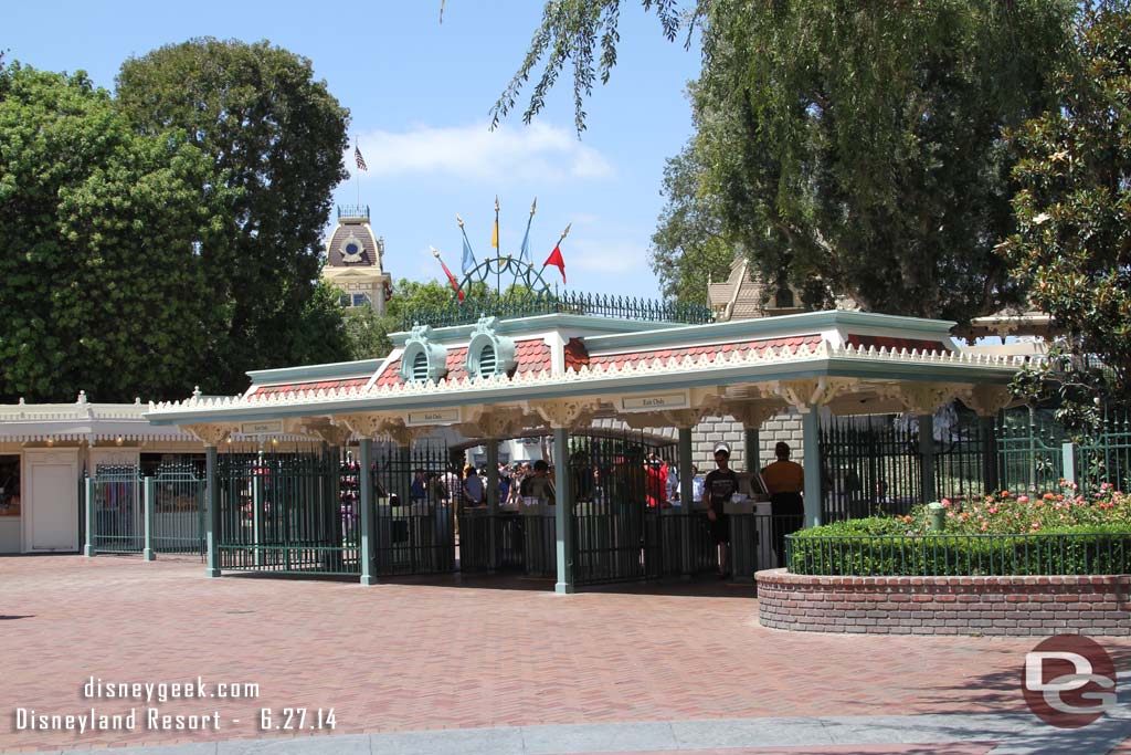 The turnstile work has been completed and they are back in service. Looked to be just a standard repaint/repair.  No changes jump out to me.