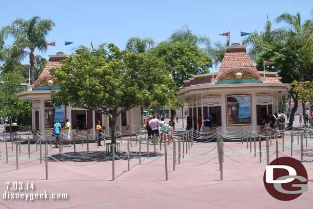 Not much of a line at the ticket booths today.  