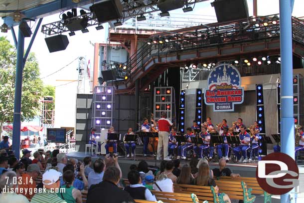 The All-American College Band on the Hollywood Backlot Stage