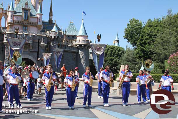 The All-American College Band performing their 3:25pm set.