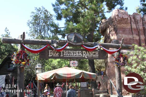 Moving on down the Big Thunder trail