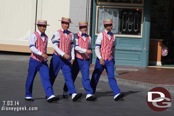 The Dapper Dans arriving.