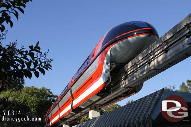 Monorail Orange overhead.